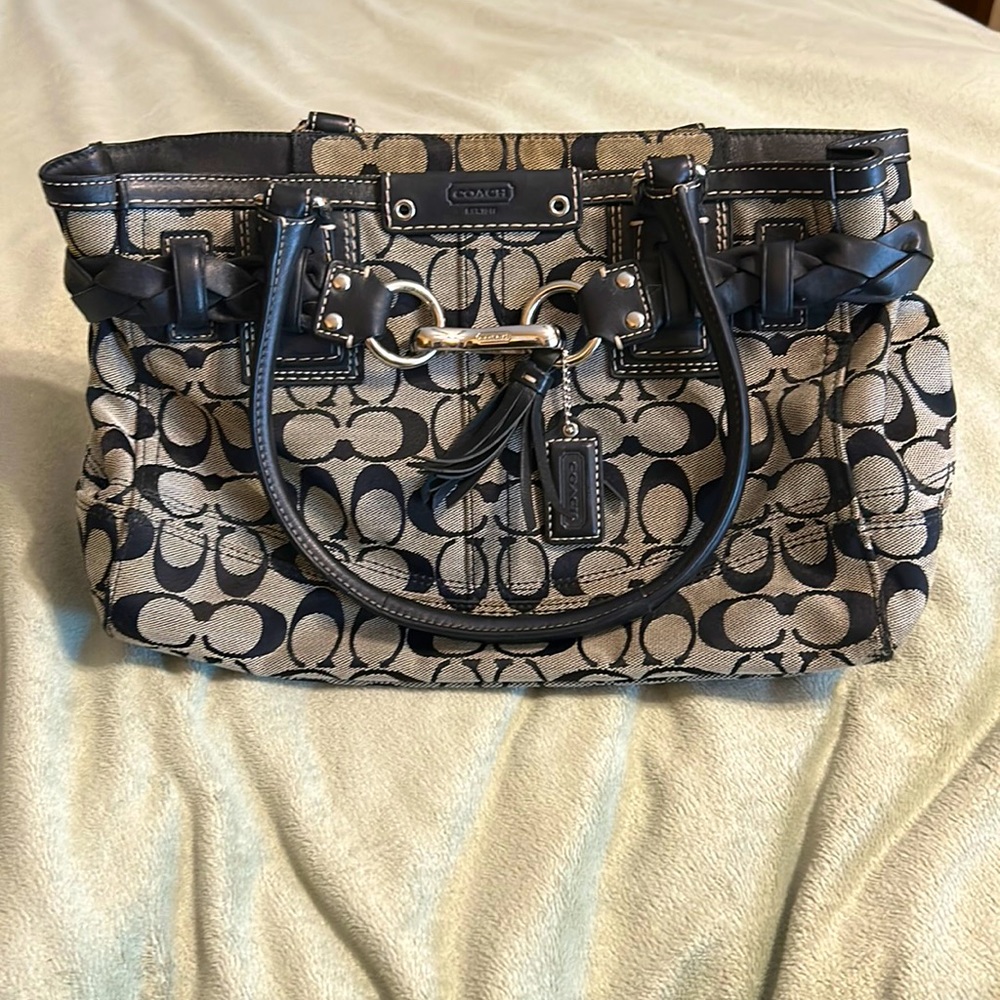 Coach bag grey and black